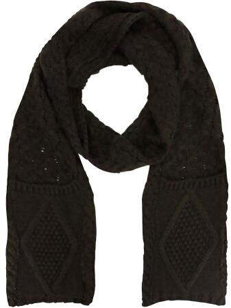 Classic Knit Unisex Winter Scarf With Pockets - One Size