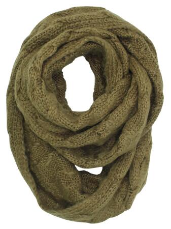 Oversize Chunky Cable Knit Unisex Infinity Scarf - One Size