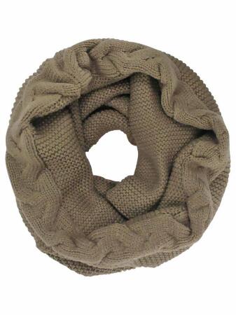 Chunky Cable Knit Winter Infinity Scarf - One Size