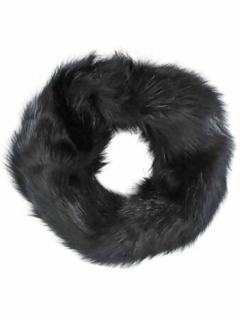 Plush Faux Fur Neck Warmer Infinity Scarf - One Size