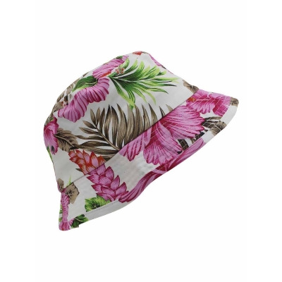 pink floral bucket hat