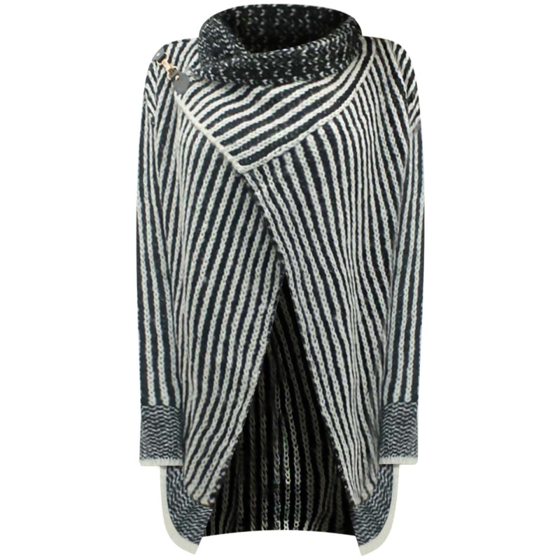 white draped cardigan