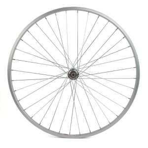 Sta-tru 700 x 35 S-Spoke Silver St735 36h Stainless Steel Spoke Kt Atb 9mm/100/108 Axle Front Bicycle Wheel Fws7035qrs - All