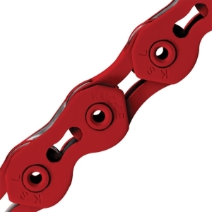 Kmc K710sl Single Speed Bicycle Chain Red K710SL-REDx100L - All