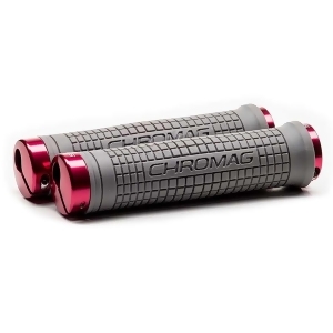 Chromag Squarewave Xl Lock Grips 150Mm Grey/Red 170-005-02 - All