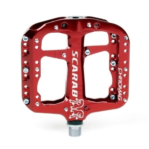Chromag Scarab Platform Pedals Bushing And Sealed Bearings Aluminium Body Red 180-001-04 - All