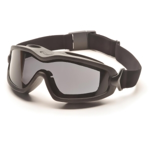 Pyramex V2G-Plus Goggles Black Strap/Gray Dual Af Lens Gb6420sdt - All