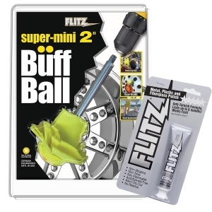 Flitz Buff Ball Super Mini 2 With 1.76 Oz Tube Flitz Polish Sm 10250-50 - All