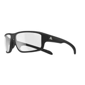 Adidas Kumacross 2.0 Sunglasses Black Matte Frame Vario Antifog Clear/Grey Lens A424 - All