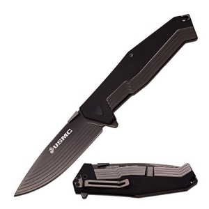 Master Cutlery MTech Us Marines Folding Knife 4.75w/Blk Bld Blk G10 Hndl M-3002bk - All