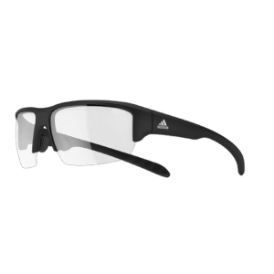 Adidas Kumacross Halfrim Sunglasses Black Matte Frame Vario Antifog Clear Lens A421 - All