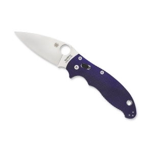 Spyderco Manix 2 Fldg Knife 3.37In Blde-Plnedge-Dk Blue G-10 C101gpdbl2 - All