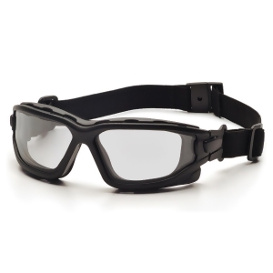 Pyramex I-Force Black Frame Clear Af Lens Sealed Eyewear Sb7010sdt - All