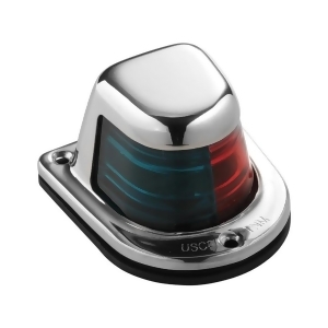 Attwood 1-Mile Deck Mount Bi-Color Red/Green Combo Sidelight-12V-Stainless Steel Housing 66318-7 - All
