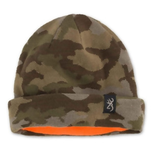 Browning Brn Rev Knit Beanie Camo/Blazeorg 308530011 - All