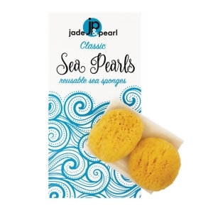 Jade Pearl Sea Pearls Reusable Sea Sponges 2 Pack - Large