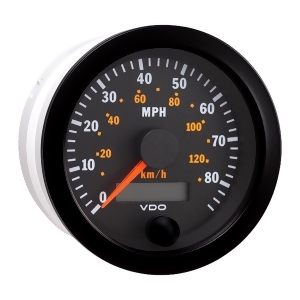 Vdo Vision Black 85Mph/130Kmh 3 3/8 Electronic Speedometer 437-152 - All