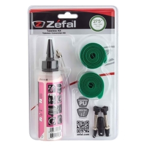 Zefal Tubeless Kit Zefal 27.5X25Mmpv W/125Ml W/2-Liners 2-Valves 1- Valve Tool 9363 - All