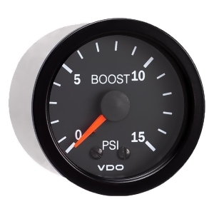 Vdo Vision Black 15 Psi Mechanical Boost Gauge; 12V 150-101 - All