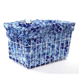 Cruiser Candy Blue Hawaiian Hibiscus Bicycle Basket Liner Bl-bluh - All