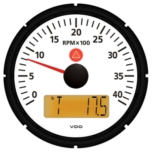 Vdo Viewline Ivory 4000 Rpm 3 3/8 85Mm Tachometer With A2c53194865-s - All