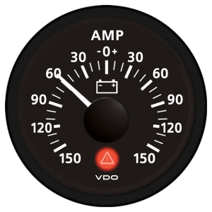 Vdo Viewline Onyx 150A Ammeter 12/24V; Requires External 60Mv A2c53210957-s - All