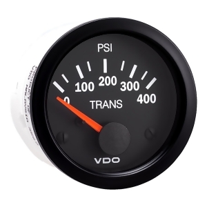 Vdo Vision Black 400 Psi Oil Pressure Gauge; Use With Vdo 350-110 - All