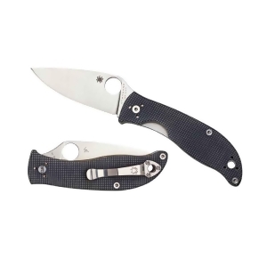 Spyderco Polestar Folder Black G-10 Bd1 Plainedge - All