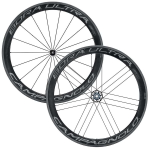 Campagnolo Bora Ultra 50 Dark Tubular Bicycle Wheel Set 700C F 18 R 21 spokes Qr F 100 R 130 Campagnolo Wh - All