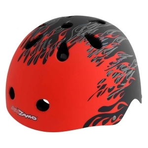 Kidzamo Helmet Kidzamo Skate Sm-Md Flame Rd/Bk Kz-007 48-52Cm - All