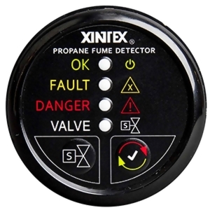 Xintex Propane Fume Detector w/Plastic Sensor Solenoid Valve Black Bezel Display - All