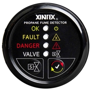 Xintex Propane Fume Detector w/Automatic Shut-Off Plastic Sensor No Solenoid Valve Black Bezel Display - All