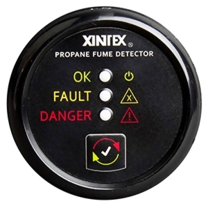 Xintex Propane Fume Detector w/Plastic Sensor No Solenoid Valve Black Bezel Display - All