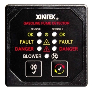 Xintex Gasoline Fume Detector Blower Control w/2 Plastic Sensors Black Bezel Display - All
