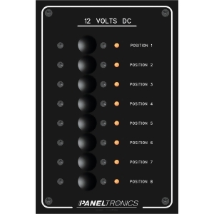 Paneltronics Dc 8 Position Circuit Breaker Panel With 9972208B - All