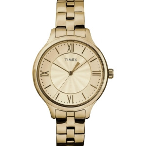 Timex Womens Peyton Gold-tone Bracelet Watch Tw2r28100 - All