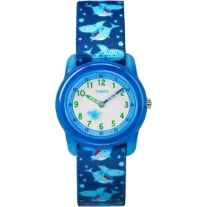 Timex Youth Blue Sharks Nylon Strap Watch Tw7c13500 - All
