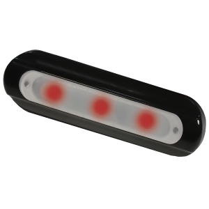 Taco Led Deck Light Flat Mount Red LEDs Black Housing F38-8505r-1 - All