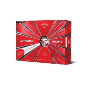 Callaway Chrome Soft Truvis Golf Ball 12-Pack Red/White 64212551220 - All
