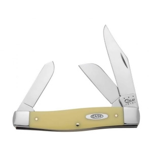 Case Knives Large Stockman 4 1/4 Inch 3-Blade Yellow Knife C203 - All