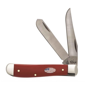 Case Knives Mini Trapper 2-Blade 3 1/2 Inch American Workman Red C13453 - All