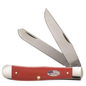 Case Knives Trapper 2-Blade 4 1/8 Inch American Workman Red C13450 - All