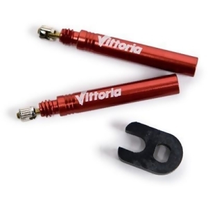 Vittoria Removable Bicycle Tire Valve Extensions 2 Pack w/ Spanner - 60mm