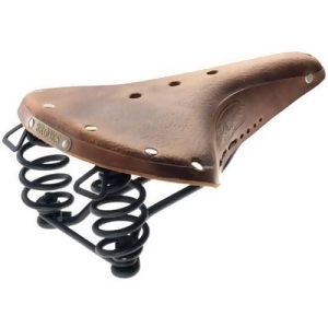 Brooks B67 City/Touring Bicycle Saddle Pre-Aged in Dark Tan with Laces B2002001 - All