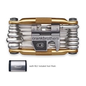 Crank Brothers Multi-19 Bicycle Tool with Aluminum Case Gold K1500320 - All