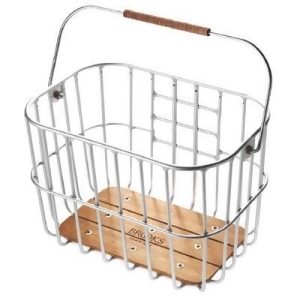 Brooks Hoxton Wire Front Bicycle Basket - w/Wooden Base