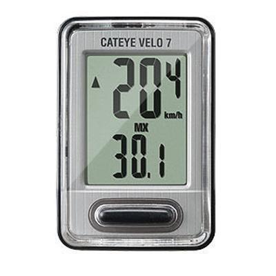 CatEye Velo 7 Wired Bike Computer with Odometer and Speedometer