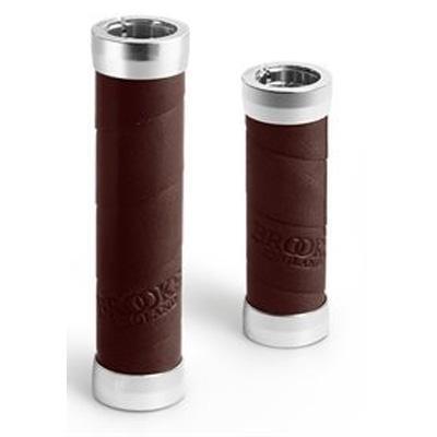 Brooks Slender Twist Shift Leather Bicycle Handlebar Grips Pair - All