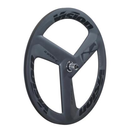 Fsa Vision Metron 3-Spoke Tubular Track Bicycle Wheel - 700C Tubular Track Rear Chrome Bearing w/o QR