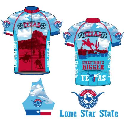 Canari Cyclewear Texas Retro Souvenir Short Sleeve Cycling Jersey 12258 - M